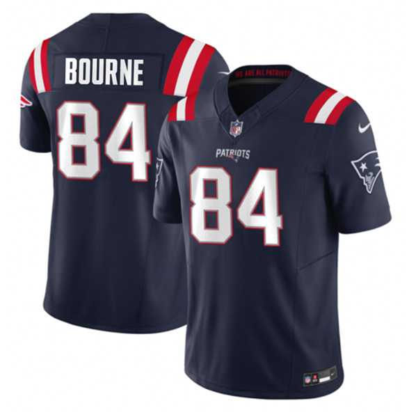 Men & Women & Youth New England Patriots #84 Kendrick Bourne Navy 2023 F.U.S.E. Vapor Limited Jersey